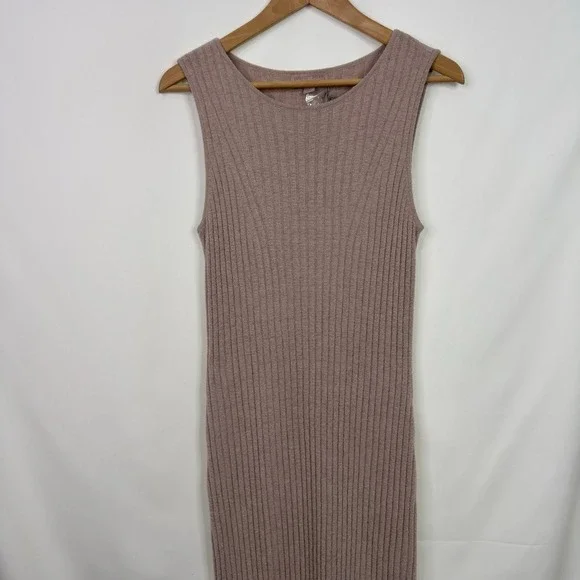 Barefoot Dreams CozyChic Ultra Lite Ribbed Column Maxi Dress Faded Rose S NWT - Picture 4 of 9